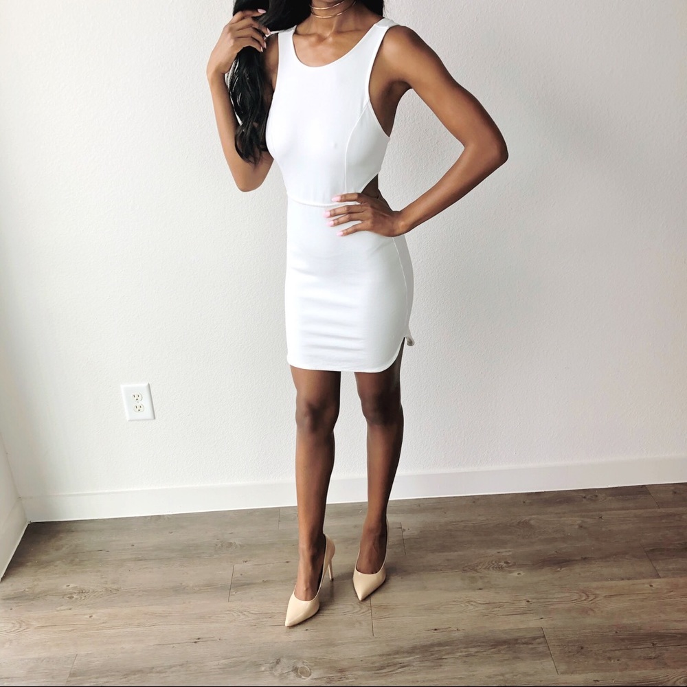 White bodycon dress size small